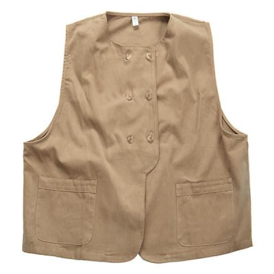Men's Vintage Loose Workwear Double Breasted Vest 29050315M