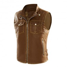 Men's Vintage Lapel Zip Vest 26191888X
