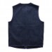 Men's Vintage Thin Fleece Workwear Denim Vest 89962464M