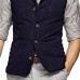 Men's Vintage Suede Stand Collar Single Breasted Vest 65851873Y Men's Vintage Suede Stand Collar Single Breasted Vest 65851873Y