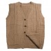 Men's V-Neck Twisted Knit Single Breasted Vest 41270854M